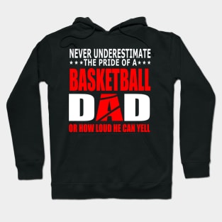 Never Underestimate The Pride Of A Basketball Dad Hoodie